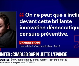 Replay BFM Politique - C'est une honte pour le service public: Éric Ciotti souhaite que la ministre de la Culture demande la démission de la direction de Radio France après le retrait de Charles Sapin