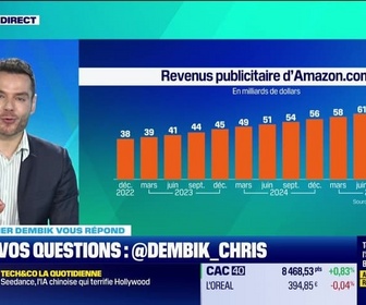 Replay Tout pour investir, la masterclass - Christopher Dembik vous répond - Amazon à la traine en Bourse, faut-il s'inquiéter ? - 20/02