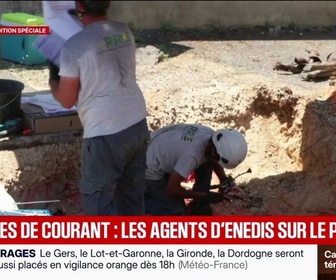 Replay BFM Première - Canicule: les agents d'Enedis mobilisés pour rétablir le courant dans les communes impactées