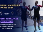 Replay Les Jeux Paralympiques de Paris 2024 - Para triathlon PTVI (H) : Thibaut Rigaudeau et Antoine Pérel sur le podium