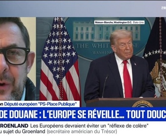 Replay Apolline de 9 à 10 - Gel d'un accord commercial avec les États-Unis: Nous ne pouvons pas continuer à nous faire marcher dessus par M. Trump, déclare François Kalfon, eurodéputé PS-Place Publique