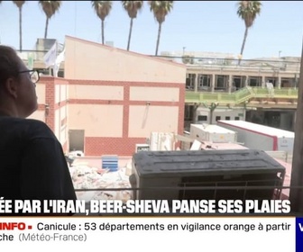 Replay Week-end première - Israël: la ville de Beer-Sheva, touchée par des missiles iraniens, panse ses plaies