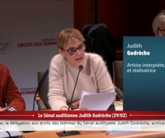 Replay 100% Sénat - Audition de Judith Godrèche