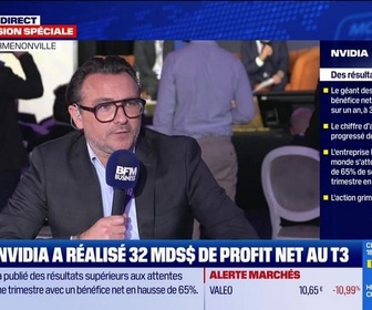 Replay BFM Bourse - Nvidia a réalisé 32 milliards de dollars de profit net au T3 - 20/11
