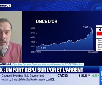 Replay BFM Bourse - L'or et l'argent subissent leur pire repli depuis 1980 - 02/02
