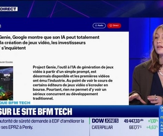 Replay Tech & Co, la quotidienne - À lire sur le site Tech&Co : Avec Project Genie, Google montre que son IA peut totalement révolutionner la création de jeux vidéo, les investisseurs pessimistes s'inquiètent, par Salomé Ferraris - 02/02