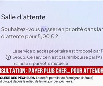 Replay BFM Première - Une plateforme en ligne propose de payer pour passer devant les autres patients en attente de téléconsultation