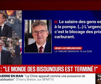 Replay BFM Politique - Pour Thierry Breton, le blocage des prix du carburant proposé par Jean-Luc Mélenchon n'a aucun sens