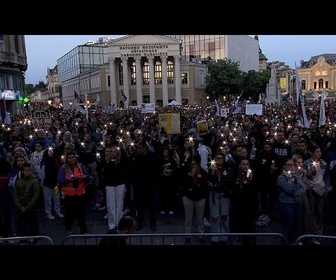 Replay Manifestation à Subotica en Serbie : 16 minutes de silence pour les 16 victimes de Novi Sad