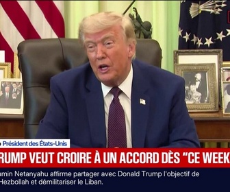 Replay BFM Première - Guerre en Iran: Donald Trump affirme que les négociations avec l'Iran pourraient aboutir ce week-end