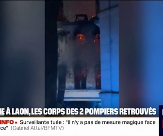 Replay 20H BFM - Incendie à Laon: les corps des deux pompiers portés disparus ont été retrouvés dans les décombres
