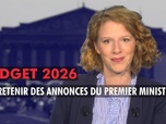 Replay Budget 2026 : que retenir des annonces du Premier ministre ?