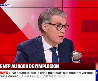 Replay Face à Face - Futur gouvernement: Olivier Faure (PS) appelle à ne pas passer son temps à dire non