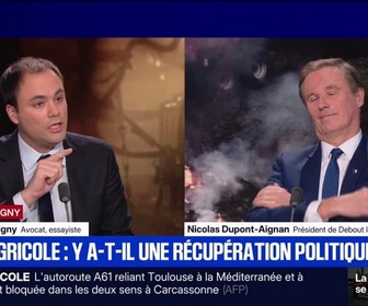 Replay SIGNÉ CONSIGNY - Colère des agriculteurs: Certains mettent de l'huile sur le feu, lance Charles Consigny à Nicolas Dupont-Aignan