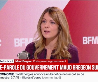 Replay Face à Face - TotalEnergies: On aurait tort de sombrer dans le Total bashing', assure Maud Bregeon, porte-parole du Gouvernement et ministre déléguée à l'Énergie