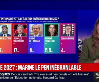 Replay BFM Grand Soir - Sondage 2027 : Marine Le Pen inébranlable - 30/09