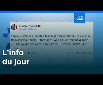 Replay L'info du jour | 22 juin 2026 - Mi-journée