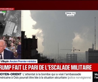 Replay BFM Politique - Guerre au Moyen-Orient: Dominique de Villepin appelle les Européens à condamner une guerre illégale menée par les États-Unis