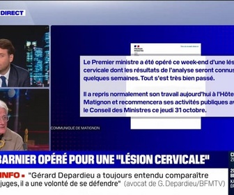 Replay Tout le monde veut savoir - Barnier opéré pour une lésion cervicale - 28/10