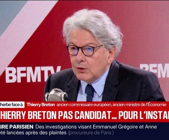 Replay Face à Face - Présidentielle 2027: J'ai vu tout le monde, affirme Thierry Breton, ancien Commissaire européen, ancien ministre de l'Economie
