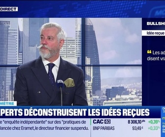 Replay BFM Bourse - Bullshitomètre : Les adages boursiers disent vrai - FAUX répond Marc Girault - 09/02