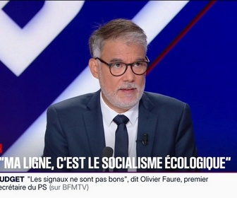 Replay BFM Politique - Présidentielle: Il n'y a pas d'accord avec Jean-Luc Mélenchon, assure Olivier Faure, premier secrétaire du Parti socialiste et candidat à la primaire Sociali