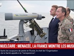 Replay BFM Première - Emmanuel Macron assiste à un tir d'exercice d'un missile nucléaire sans charge depuis le sous-marin Le Vigilant