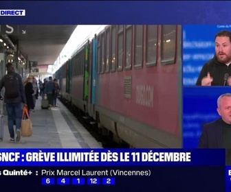 Replay BFM Story Week-end - Story 1 : Grève illimitée à la SNCF dès le 11 décembre - 09/11