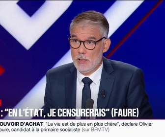 Replay BFM Politique - Olivier Faure, Premier secrétaire du Parti socialiste et candidat à la primaire Socialiste, propose de prélever 15 milliards par an sur les très gros héritages
