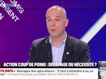 Replay BFM Politique - Action coup de poing: Arnaud Rousseau fait la distinction entre les manifestations et le fait de jeter des œufs