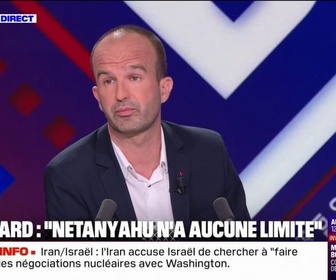Replay BFM Politique - Pour Manuel Bompard (LFI), le conflit entre l'Iran et Israël est le résultat d'une fuite en avant complètement irresponsable de Benjamin Netanyahu