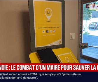 Replay BFM Première - Ce maire de Seine-Maritime se bat contre la fermeture du bureau de poste