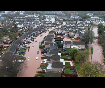Replay Vidéo aérienne : la tempête Claudia inonde Monmouth, de larges zones de la ville galloise submergées