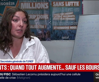 Replay BFM Première - Vie étudiante: tout augmente, sauf le montant des bourses