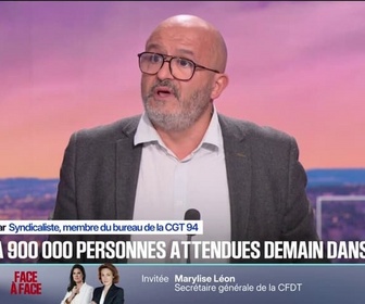 Replay 20H BFM - Mobilisation du 18 septembre: On manifeste toujours de manière pacifique, assure Benjamin Amar, syndicaliste, membre du bureau de la CGT 94