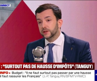 Replay Face à Face - Budget: pour Jean-Philippe Tanguy, il ne faut surtout pas augmenter les impôts mais les baisser
