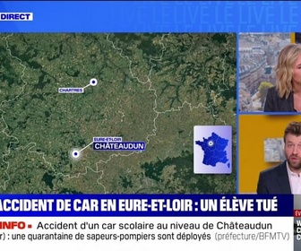 Replay Le Live BFM - Accident de car en Eure-et-Loir : un élève tué - 30/01