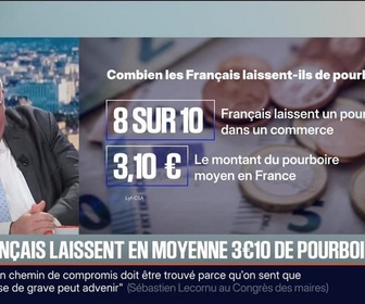 Replay BFM Première - BFM Conso : Les Français laissent en moyenne 3,10 euros de pourboire - 21/11