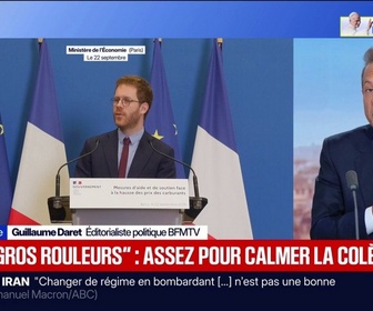 Replay BFM Première - L'ÉDITO POLITIQUE DE GUILLAUME DARET - Aides gros rouleurs: Le gouvernement est coincé