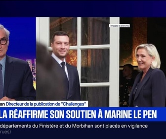 Replay BFM Grand Soir - Bardella réaffirme son soutien à Marine Le Pen - 07/02