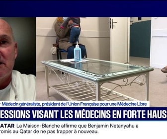Replay 20H BFM - Médecins agressés: Jérôme Marty, président de l'Union Française pour une médecine libre, explique que c'est un phénomène assez fréquent