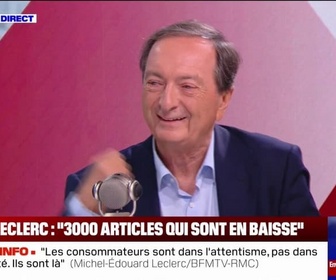 Replay Face à Face - Inflation: Depuis deux, trois mois, on a plus de 3.000 articles qui ont commencé à baisser, explique Michel-Édouard Leclerc, président du comité stratégique des magasins E.Leclerc