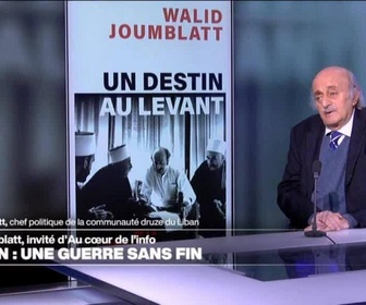 Replay Au cœur de l'info, l'invité - Walid Joumblatt : Israël frappe partout, n'importe où; le Sud-Liban est devenu un petit Gaza