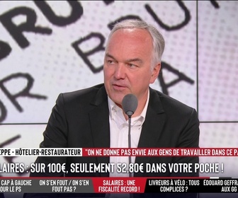 Replay Les Grandes Gueules - Sur 100€ dépensés par l'employeur, 52,80€ seulement dans la poche des salariés… Vive la France ?