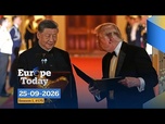 Replay Europe Today : dîner d'État de Trump pour Xi Jinping, première visite du pape Léon XIV en France