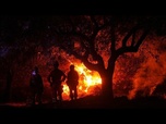 Replay Des drones film l'immense incendie de Castellon, dans l'est de l'Espagne