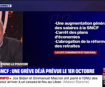 Replay Perrine jusqu'à minuit - SNCF : une grève déjà prévue le 1er octobre - 25/09