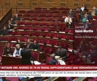 Replay 100% Sénat - Le Sénat instaure une journée de 7h de travail supplémentaires sans rémunération