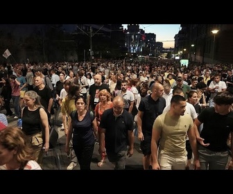 Replay Manifestation à Belgrade pour les dix mois depuis l'effondrement de Novi Sad