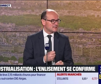 Replay Le 18/19 d'Hedwige Chevrillon - Sébastien Martin (ministre délégué chargé de l'Industrie) : Comment réindustrialiser la France - 30/10